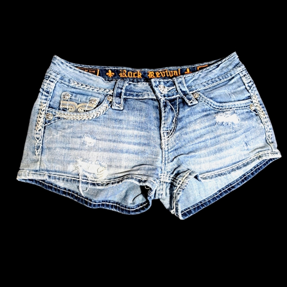 Rock Revival Women's Blue Denim Shorts